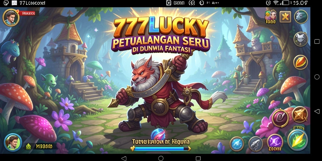 Tangkapan layar menunjukkan aksi mendebarkan dalam permainan 777LUCKY.