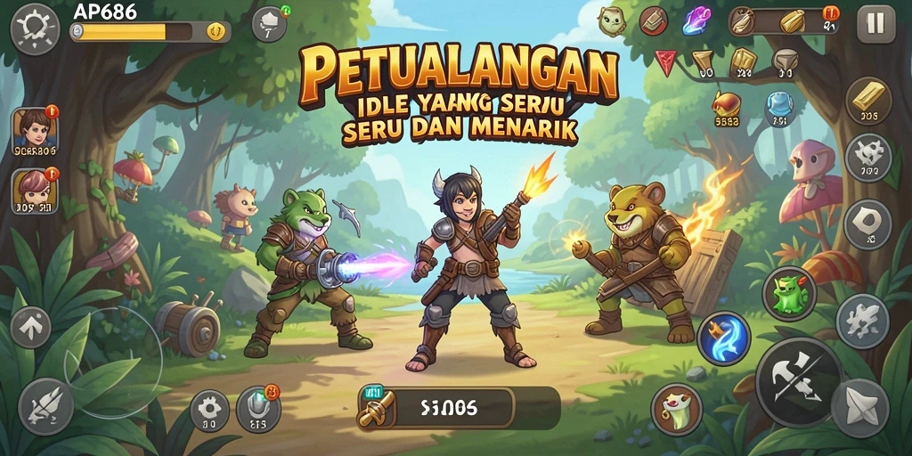 Tampilan gameplay seru dan menenangkan di AP686.