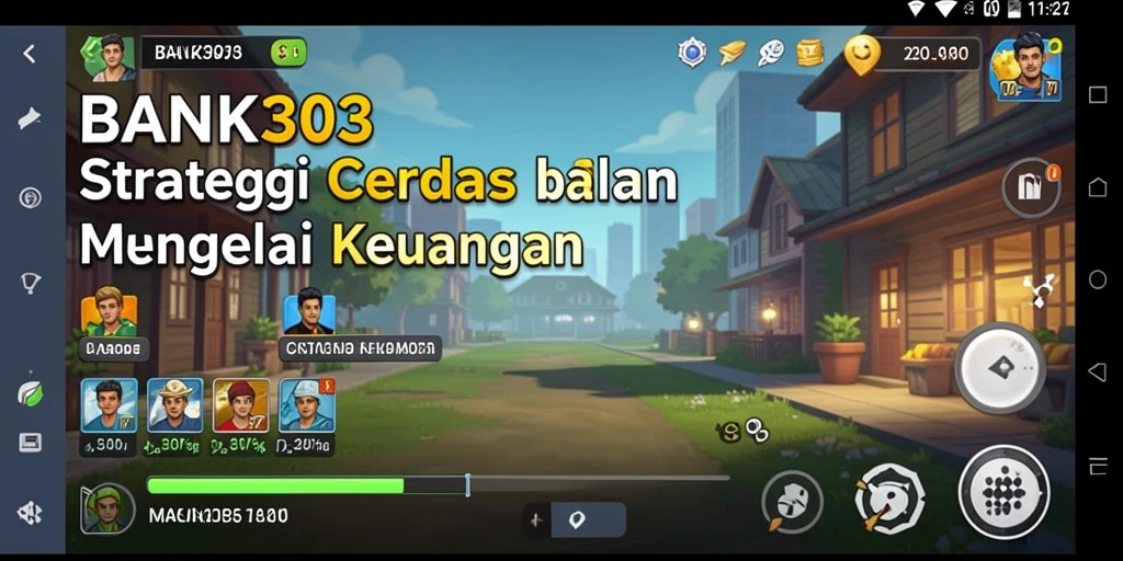 Tampilan gameplay BANK303 yang menampilkan strategi pengelolaan keuangan.
