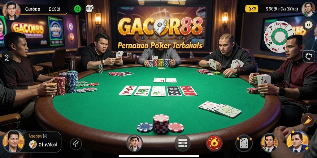 Screenshot gameplay GACOR88 menampilkan aksi seru dalam Poker.