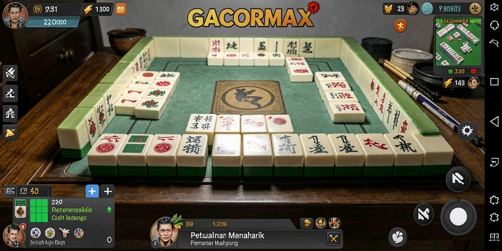 Screenshot gameplay GACORMAX menampilkan antarmuka Mahjong yang menarik.