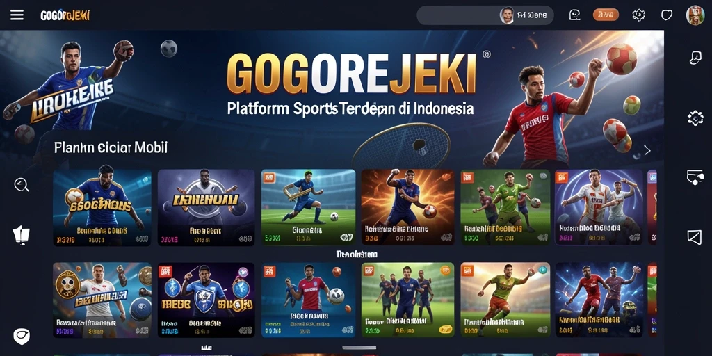 Tampilan antarmuka GOGOREJEKI dalam taruhan olahraga.