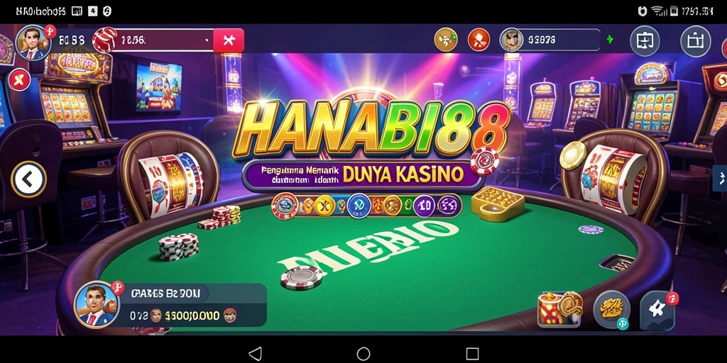 Tampilan gameplay menarik dari HANABI88 yang menampilkan suasana kasino.