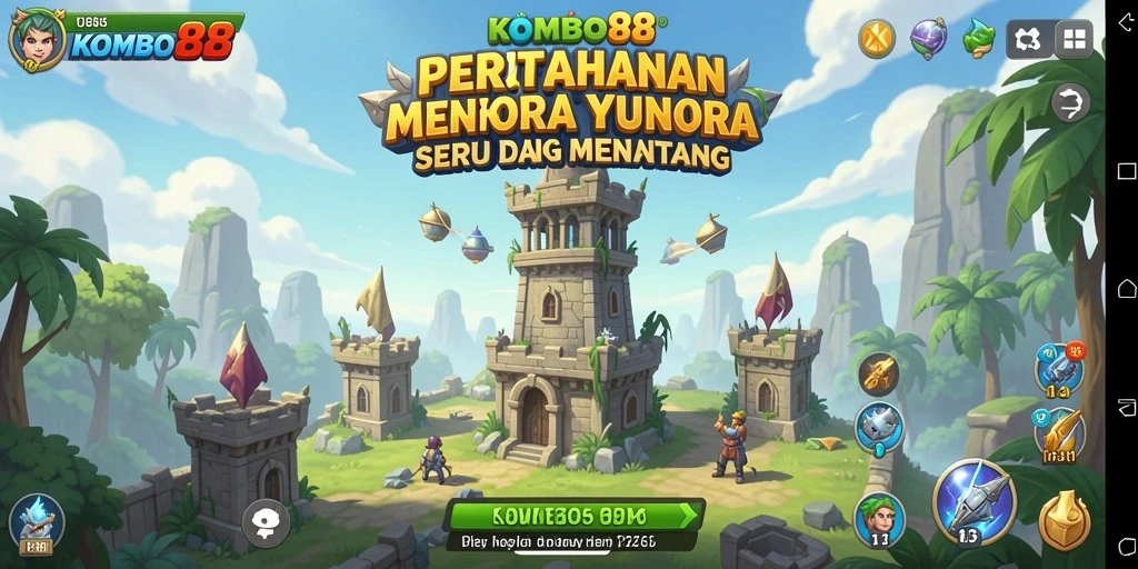 Gameplay menara pertahanan seru dengan strategi mendalam di KOMBO88.