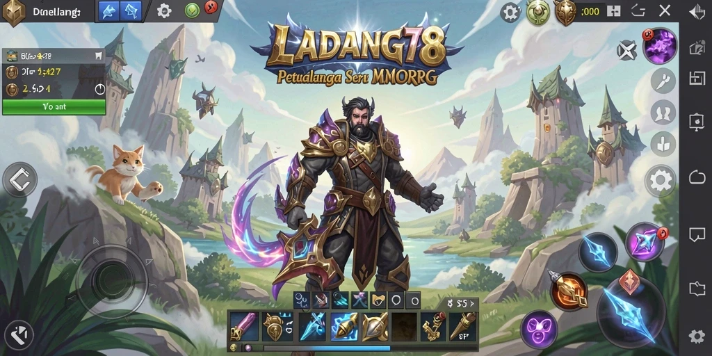 Tampilan gameplay mendebarkan di LADANG78 dengan aksi seru.