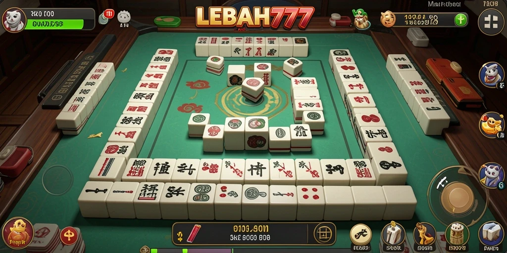 Tampilan seru gameplay Mahjong dalam LEBAH777.
