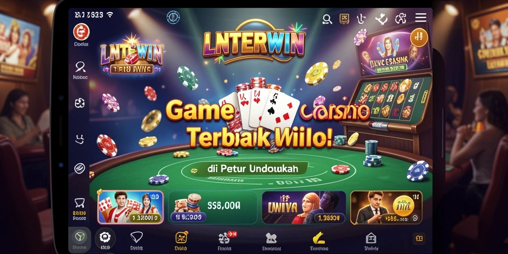 Screenshot gameplay LNTERWIN dengan dealer langsung yang profesional.