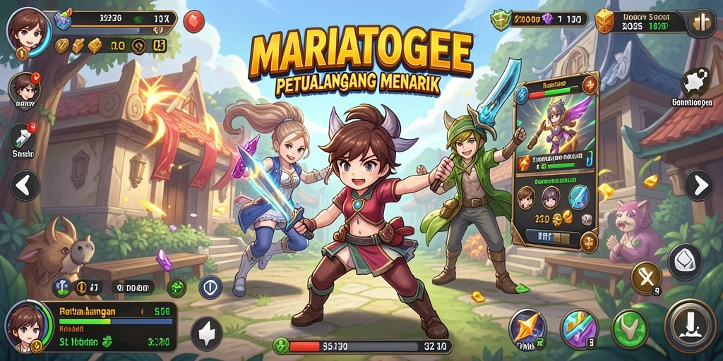 Gameplay MARIATOGEL dengan karakter Anime yang memukau.