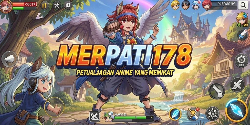 Tampilan gameplay MERPATI178 dengan karakter anime yang menarik.