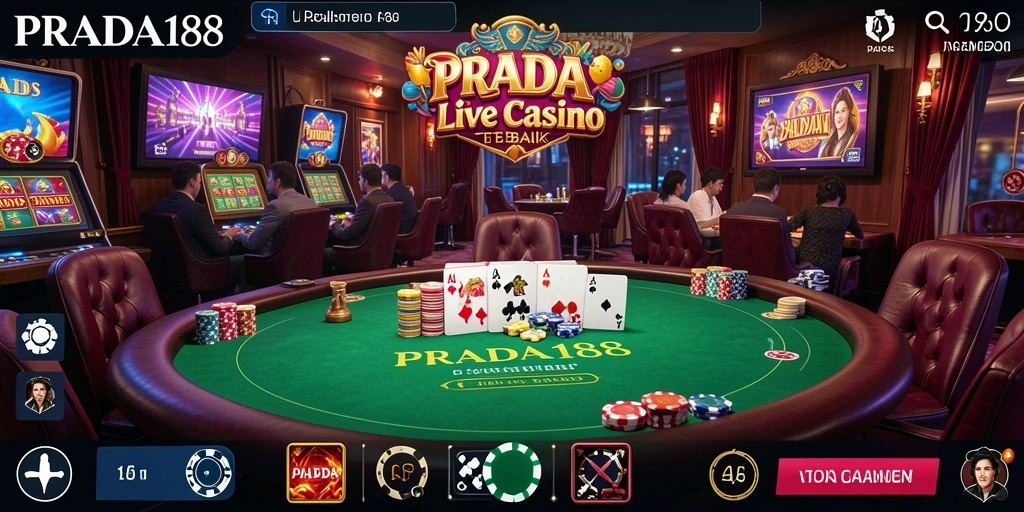 Screenshot gameplay Live Casino PRADA188 yang menarik dan interaktif.