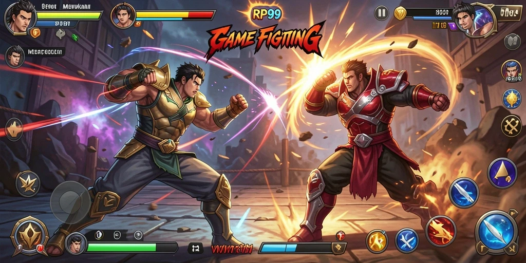 Tampilan menarik dari permainan Fighting di RP99 yang penuh aksi.