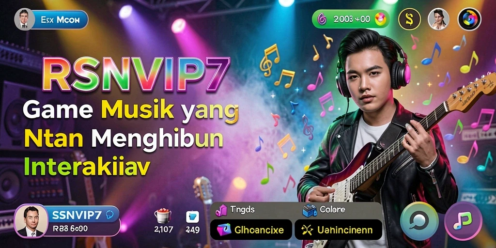 Screenshot gameplay RSNVIP7 yang penuh warna dan interaktif dalam bermain musik.