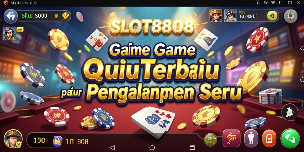 Screenshot gameplay menarik dari SLOT8808 dengan kartu QiuQiu.